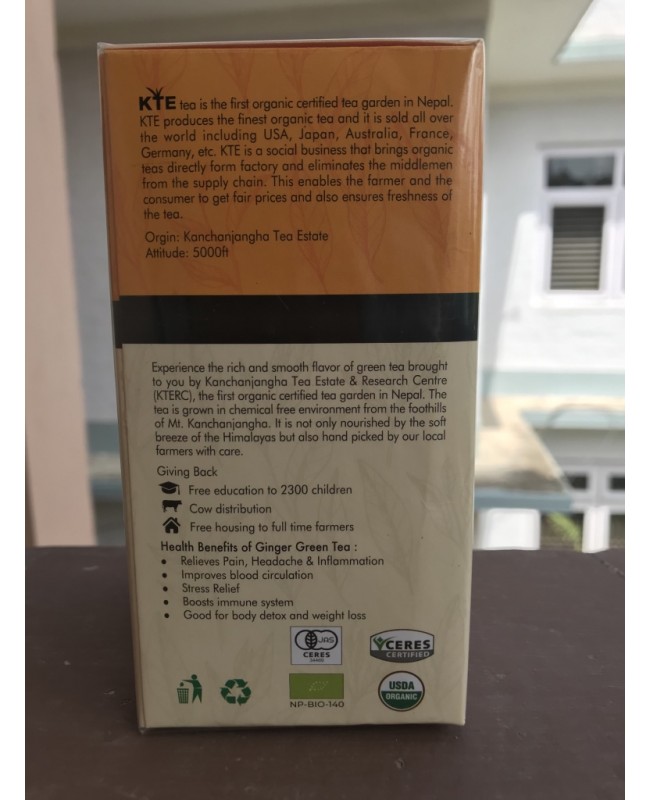 Orgnic Ginger Green Tea 